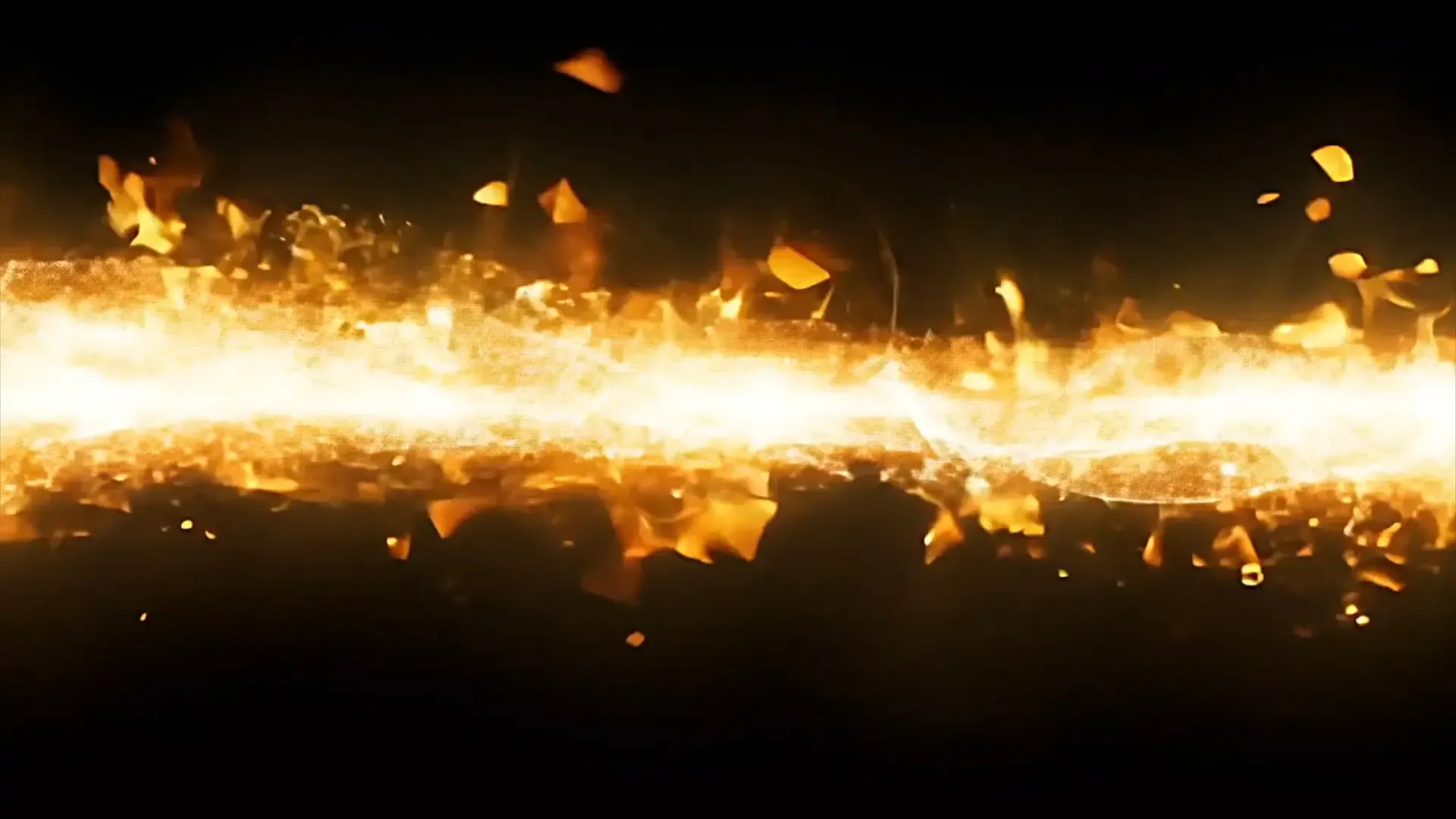 Golden Flame Explosion Overlay for Cinematic Titles Reveals